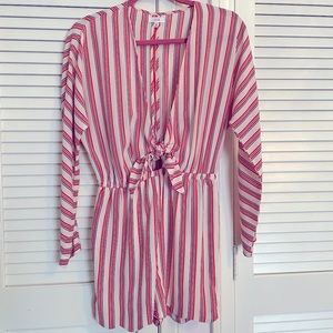 Womens S Low V-Neck Romper